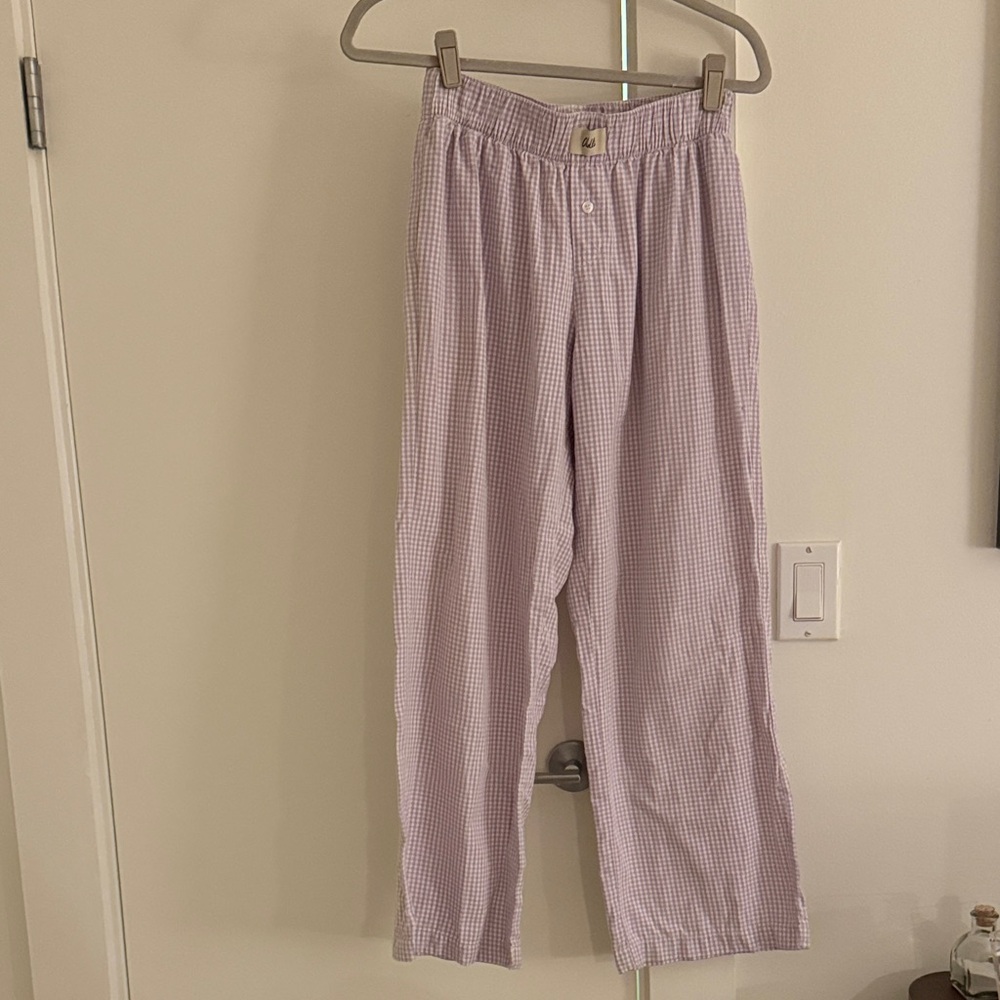 Oddli Purple Gingham Pajama Pants